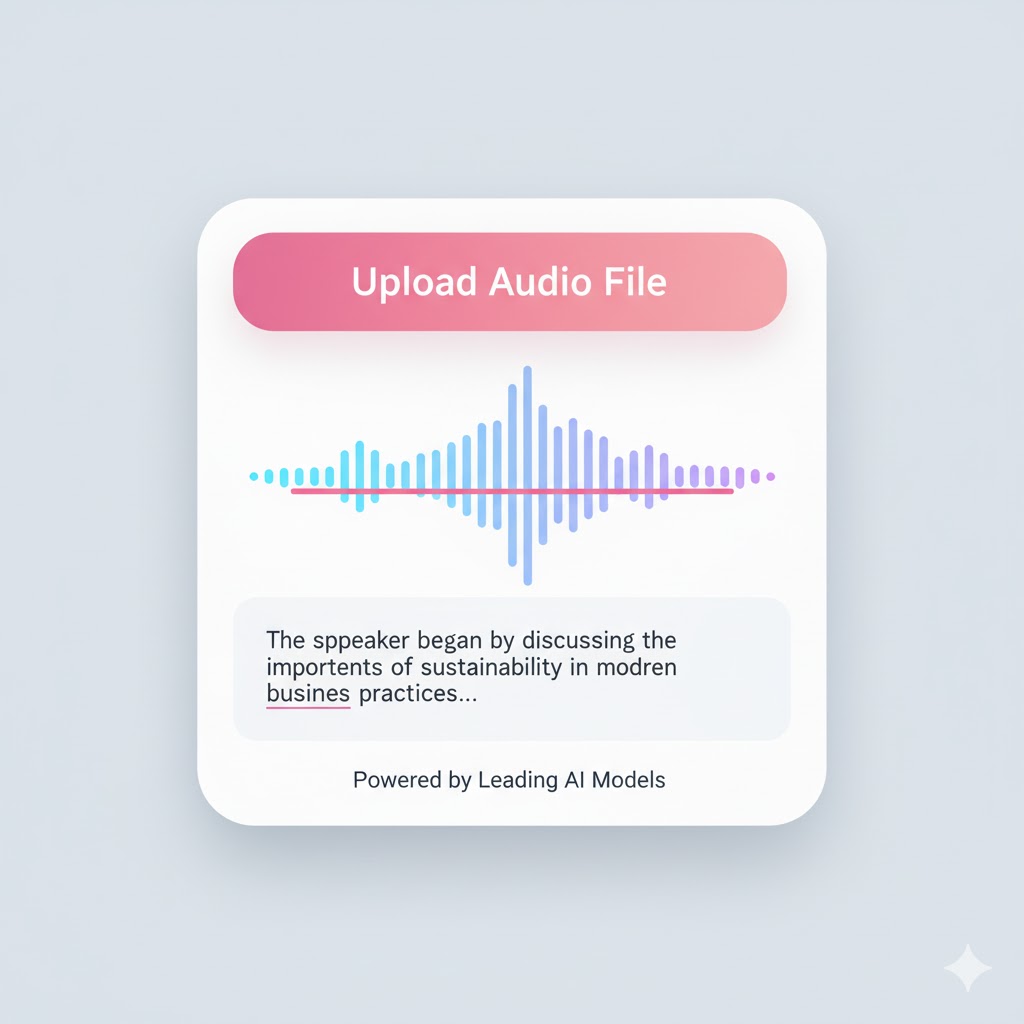 Transcribe Audio &amp; Video Accurately.